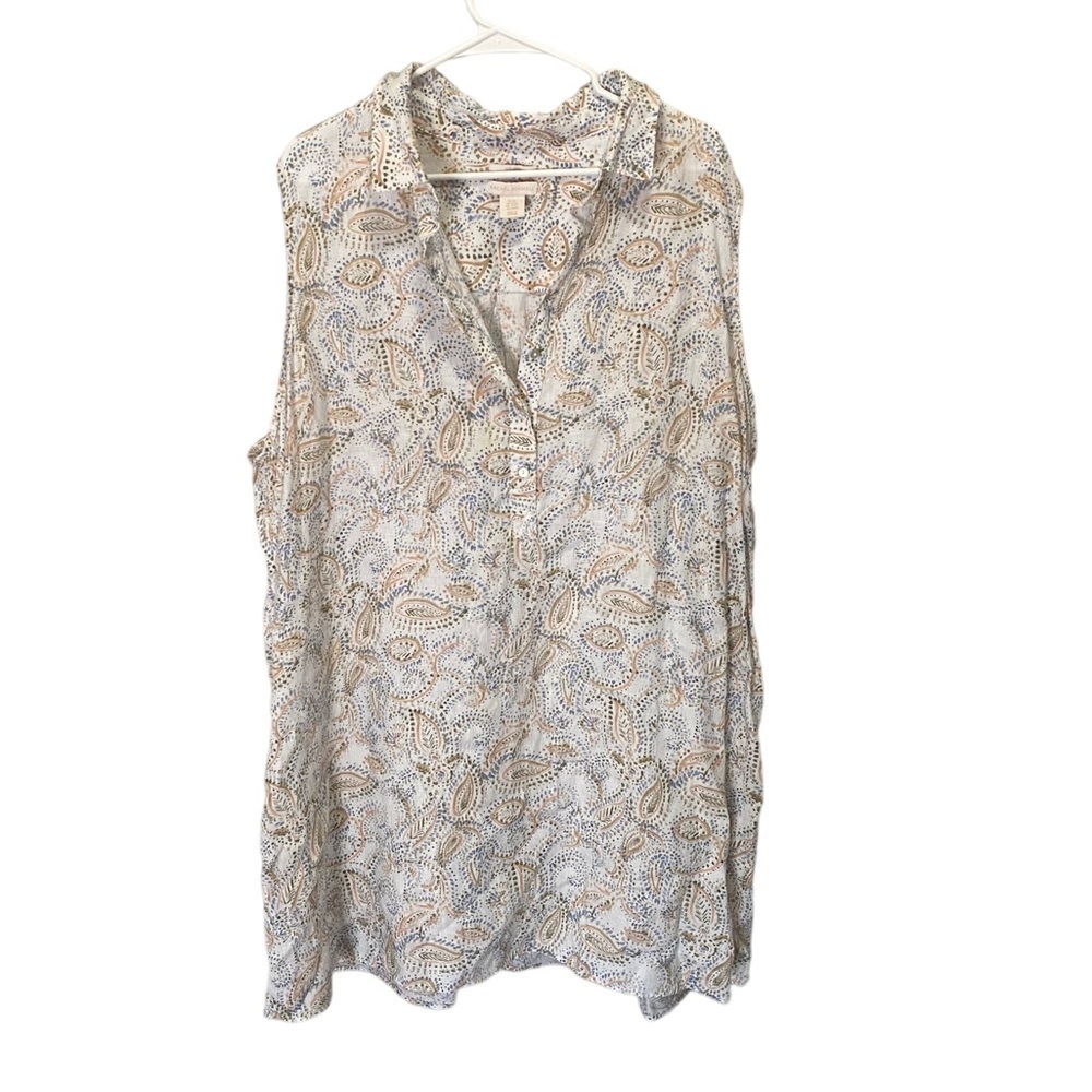 Rachel Ashwell 100% Linen Tunic 3X